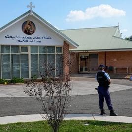  Christ the Good Shepherd church in Sydney where Bishop Mar Mari Emmanuel was stabbed by a 16-year-old boy earlier this week.