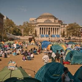 Among other things, the protestors at Columbia are calling for the university to completely divest from companies linked to Israel. 