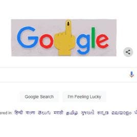 Google Doodle Honors 3rd Phrase Of Polling With A Symbolic Ink-Marked Index Finger Gesture