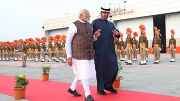 PM Narendra Modi and UAE President Mohammed bin Zayed Al Nahyan