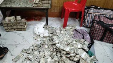 Cash recovered in Income Tax raid at Boudh Distilleries Private Limited