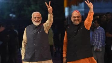PM Modi with Home Minister Amit Shah