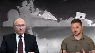 Ukraine’s president, Volodymyr Zelenskyy and Russia's President Vladimir Putin.