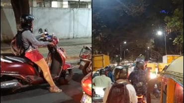 Bengaluru's Work-Life Juggle: Woman Attends Meeting in Traffic Jam